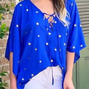 Buddy love cobalt blue star tunic